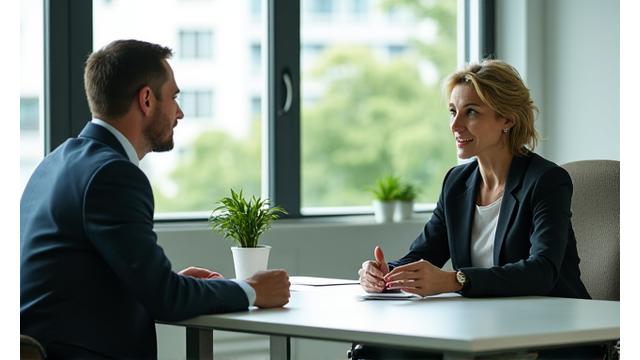 Professional interview setting with two wellness experts in a modern Austin office